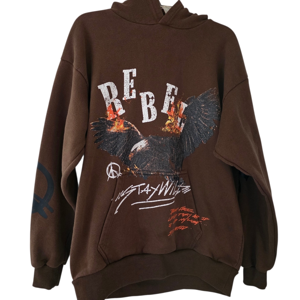 Brown PacSun Graphic Hoodie